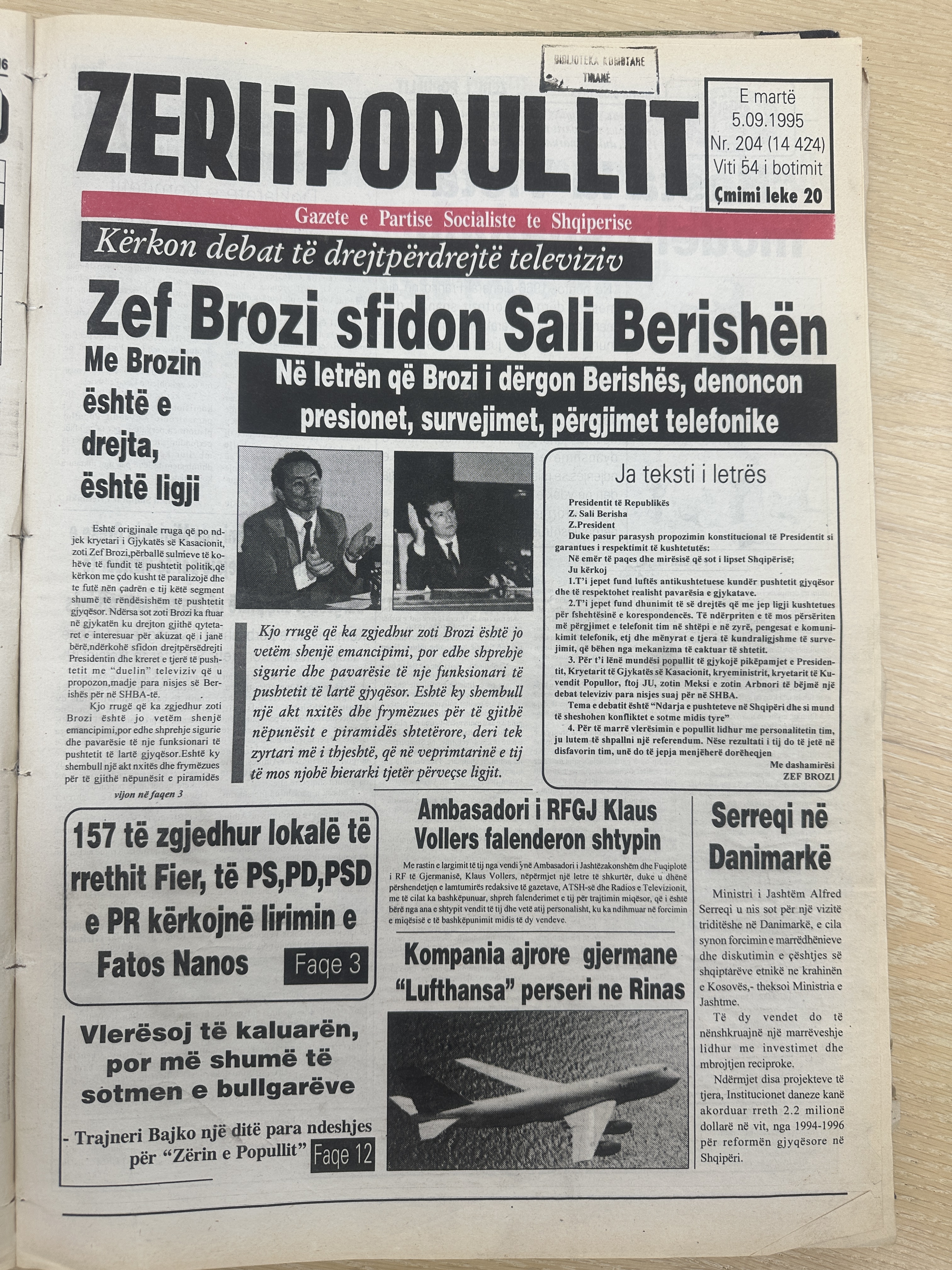 Zëri i Popullit 1995-09-05